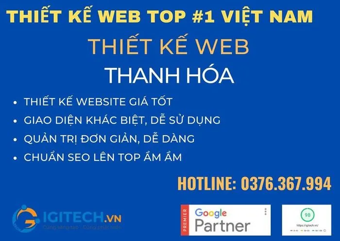 Sản phẩm thiet ke web thanh hoa — Thiết Kế Website IGITECH - Công Ty Cổ Phần Giải Pháp Và Phát Triển IGITECH — MST 0108786910