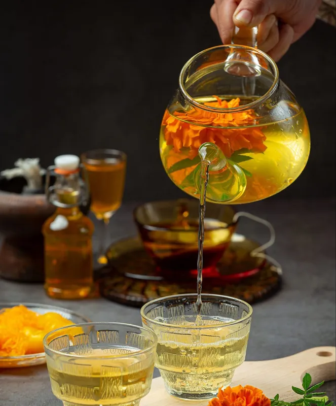 Sản phẩm marigold lemon honey herbal tea treatment concept scaled e1622987769477 — Hạt Dinh Dưỡng Hoa Lâm - Công Ty Cổ Phần Hạt Hoa Lâm — MST 0108794012