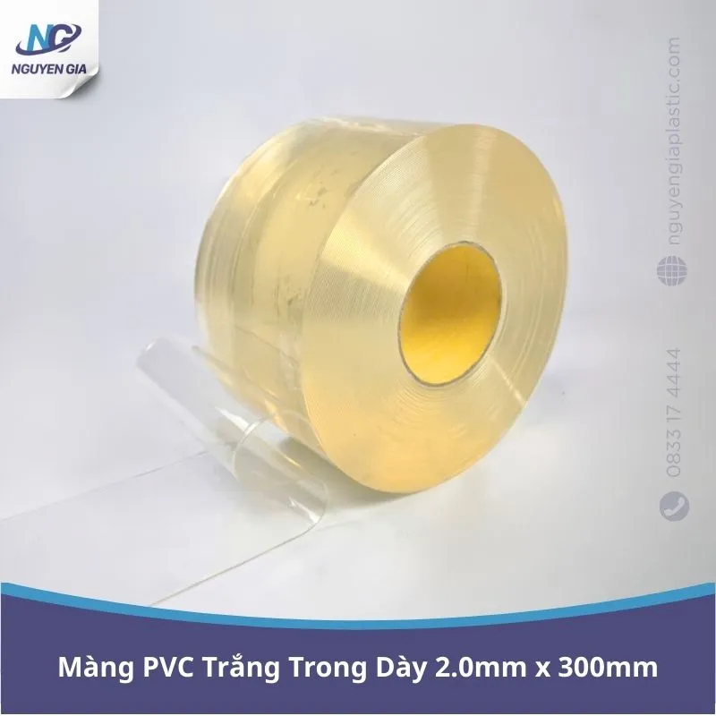 Sản phẩm Mang nhua pvc trong day 2mm x 300mm — Công Ty TNHH Sản Xuất Và Kinh Doanh Nguyễn Gia — MST 0108870601