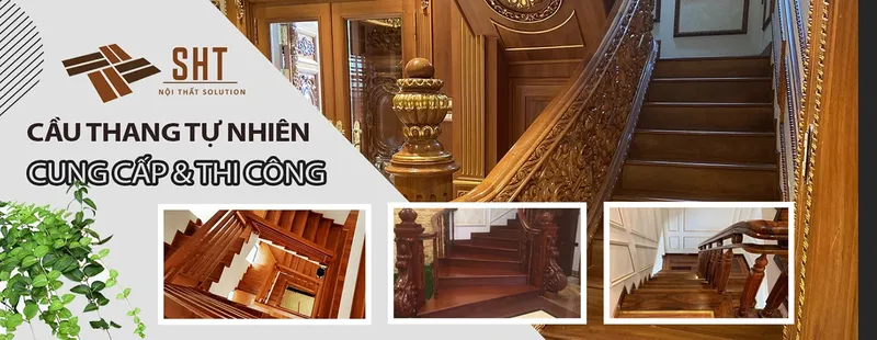 Sản phẩm Cau thang go 2025 Noi that SHT — Công Ty Cổ Phần Gỗ Tự Nhiên SHT — MST 0108882685