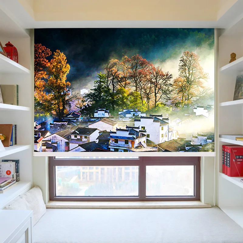 Sản phẩm Tipiace Hd Digital Printing Pastoral Countryside Style Half Shade Full Shade Custom Made Roller Blinds for — Công Ty TNHH Thương Mại Dịch Vụ Brilliant Home Designs Việt Nam — MST 0108896409