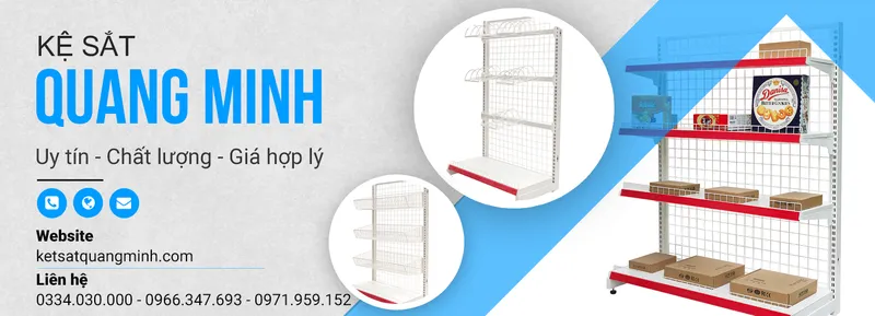 Sản phẩm ke sieu thi quang minh QM — Kệ Sắt Quang Minh - Công Ty TNHH Đầu Tư Thương Mại Và Dịch Vụ 668 — MST 0108912795