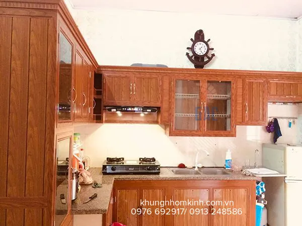 Sản phẩm tu bep nhom kinh gia re tai ha noi gia re 005 — Nhôm Kính GAC - Công Ty TNHH Xuất Nhập Khẩu Và Xây Dựng GAC — MST 0108953544