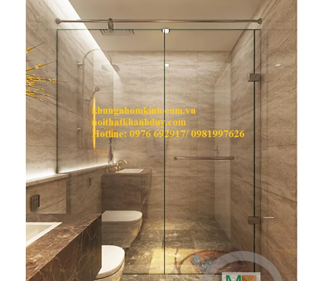 Sản phẩm vách tắm kính GAC 2 — Nhôm Kính GAC - Công Ty TNHH Xuất Nhập Khẩu Và Xây Dựng GAC — MST 0108953544