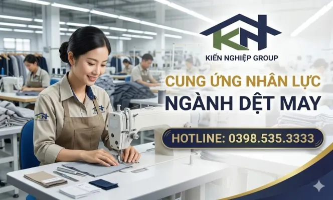 Sản phẩm cung ung nhan luc nganh det may kien nghiep group 1 664x400 — Công Ty Cổ Phần Đầu Tư Kiến Nghiệp — MST 0108982457