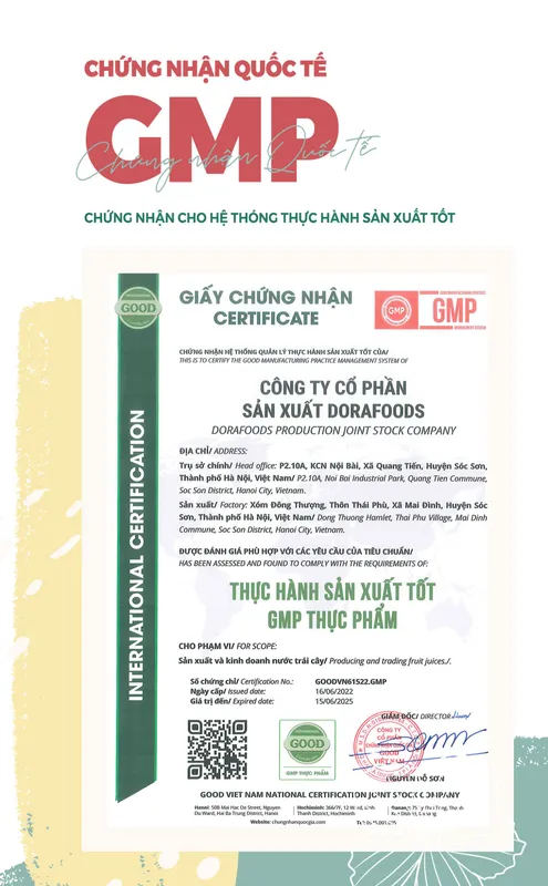Sản phẩm GMP 1 1268x2048 — Công Ty Cổ Phần Sản Xuất DoraFoods — MST 0109022298