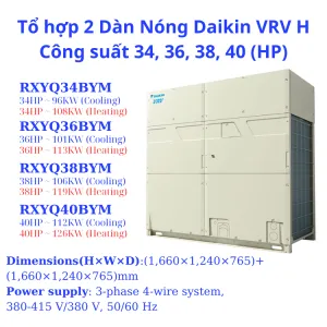 Sản phẩm To hop 2 Dan Nong Daikin VRV H Cong suat 34 36 38 40 HP 300x300 — Thông Gió VINAMEED Việt Nam - Công Ty TNHH VINAMEED Việt Nam — MST 0109113636