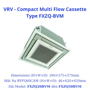 Sản phẩm VRV Compact Multi Flow Cassette Type FXZQ BVM 300x300 — Thông Gió VINAMEED Việt Nam - Công Ty TNHH VINAMEED Việt Nam — MST 0109113636