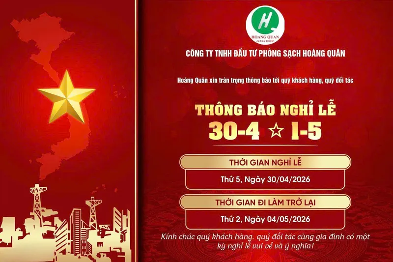 Sản phẩm thong bao lich nghi le 304 15 nam 2026 — Công Ty TNHH Đầu Tư Phòng Sạch Hoàng Quân — MST 0109154488