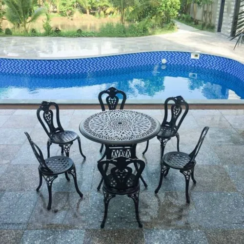 Sản phẩm ban ghe san vuon nhom duc d90 1 — Công Ty TNHH Sản Xuất Và Dịch Vụ Nội Thất Hòa Phát — MST 0109189402