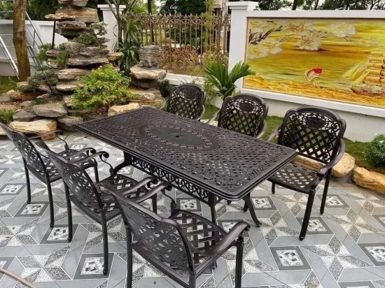 Sản phẩm bo ban ghe san vuon nhom duc hcn 2m 1 — Công Ty TNHH Sản Xuất Và Dịch Vụ Nội Thất Hòa Phát — MST 0109189402