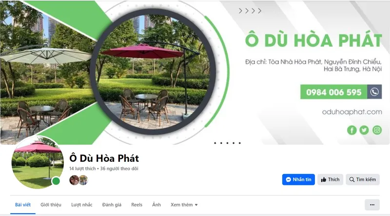 Sản phẩm fanpage — Công Ty TNHH Sản Xuất Và Dịch Vụ Nội Thất Hòa Phát — MST 0109189402