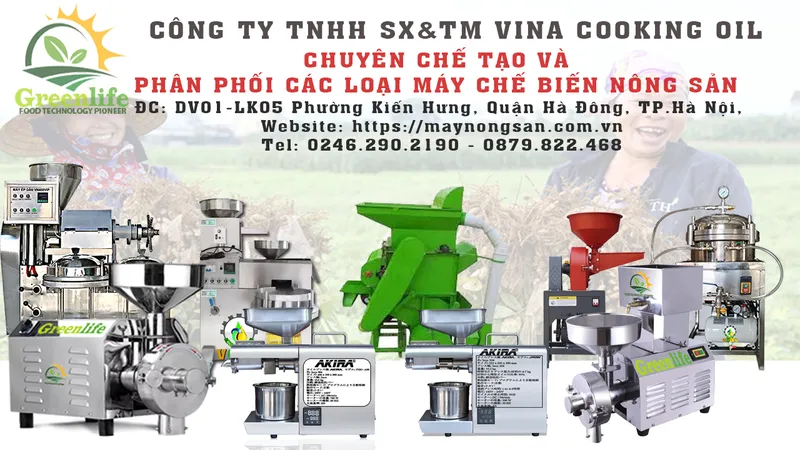Sản phẩm may ep dau — Công Ty TNHH Sản Xuất Và Thương Mại VINA COOKING OIL — MST 0109255711