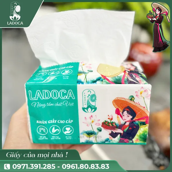 Sản phẩm Giay rut nho Ladoca 1 — Giấy Vệ Sinh LADOCA - Công Ty Cổ Phần Sản Xuất Kinh Doanh Giấy Hồng Phát — MST 0109362738