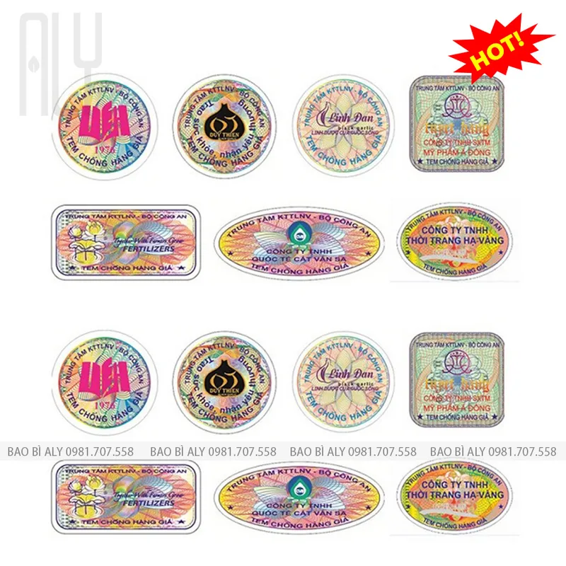 Sản phẩm 31.TCHG  tem vo — Bao Bì ALY - Công Ty TNHH Bao Bì ALY — MST 0109404480