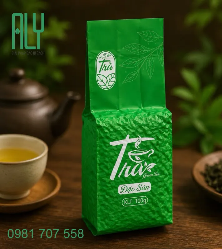 Sản phẩm Túi trà xếp hông hút chân không — Bao Bì ALY - Công Ty TNHH Bao Bì ALY — MST 0109404480