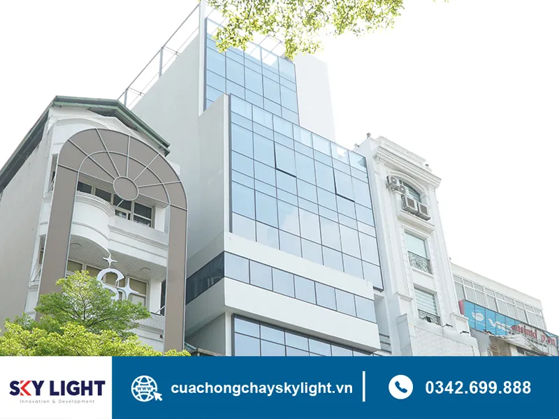 Sản phẩm cua chong chay sky light tai toa nha van phong ton duc thang ha noi — Công Ty TNHH Sản Xuất Thương Mại Sky Light Việt Nam — MST 0109475442