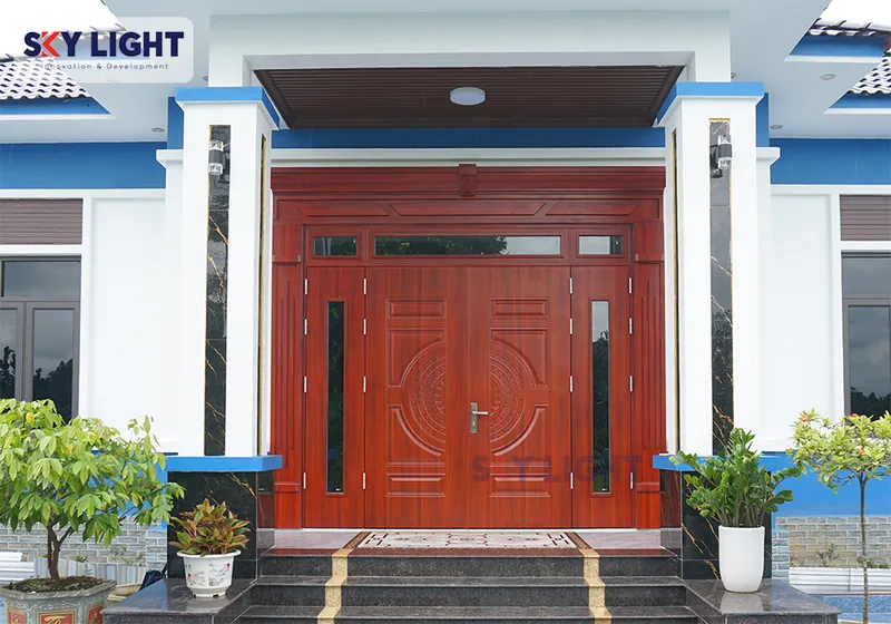 Sản phẩm cua thep van go cua chinh 4 canh cho nha pho biet thu 1 — Công Ty TNHH Sản Xuất Thương Mại Sky Light Việt Nam — MST 0109475442