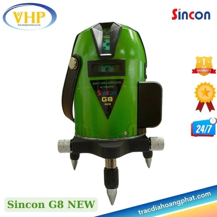 Sản phẩm may can bang laser 8 tia xanh sincon g8 new — Máy Trắc Địa Vân Hoàng Phát - Công Ty TNHH Công Nghệ Và Thương Mại Vân Hoàng
Phát — MST 0109537152