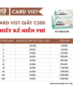 Sản phẩm bao gia in card vist 247x296 — Công Ty Cổ Phần In Và Công Nghệ Minh Khôi — MST 0109564438