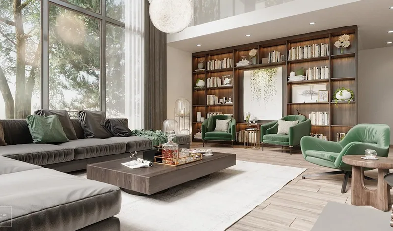 Sản phẩm noi that sach x2 — Công Ty TNHH Kiến Trúc Xây Dựng Và Nội Thất House Design — MST 0109634928