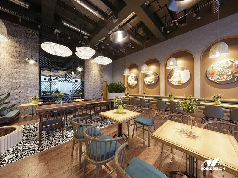 Sản phẩm thiet ke quan cafe 200m2 8 min — Công Ty TNHH Kiến Trúc Xây Dựng Và Nội Thất House Design — MST 0109634928