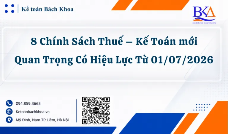 Sản phẩm 8 Chinh Sach Thue – Ke Toan Quan Trong Co Hieu Luc Tu 01072026 Doanh Nghiep Va Ho Kinh Doanh Can Biet 768x452 — Công Ty TNHH Dịch Vụ Tư Vấn Thuế Bách Khoa — MST 0109636308