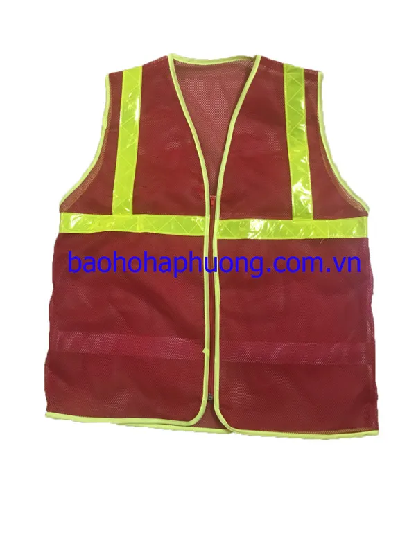 Sản phẩm ÁO LƯỚI PQ MÀU ĐỎ CÓ KHÓA 1 — Công Ty TNHH Trang Thiết Bị Bảo Hộ Hà Phương — MST 0109668003