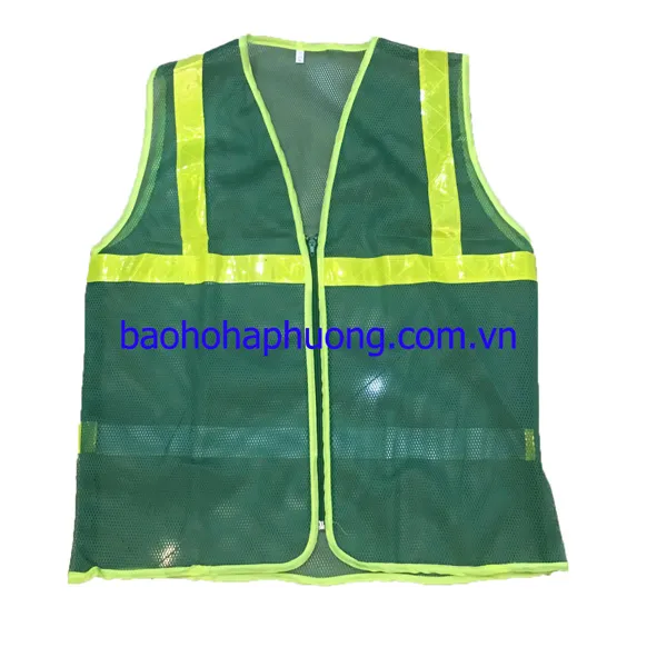 Sản phẩm ÁO LƯỚI PQ XANH MÔI TRƯỜNG CÓ KHÓA 1 — Công Ty TNHH Trang Thiết Bị Bảo Hộ Hà Phương — MST 0109668003