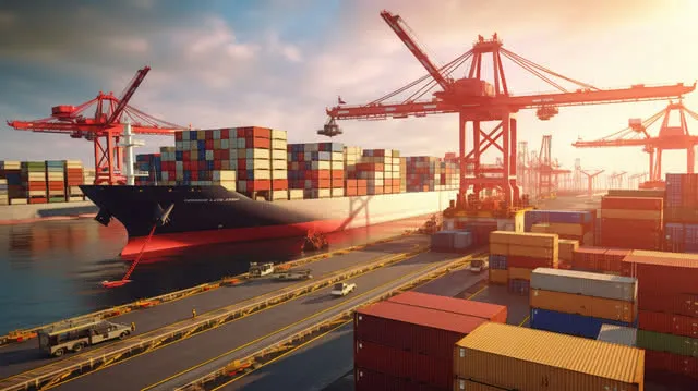 Sản phẩm pngtree d rendering of a logistics company s import export shipping operations image_3817708 — Công Ty Cổ Phần Giao Nhận Vận Tải Quốc Tế Minh Vân — MST 0109694701