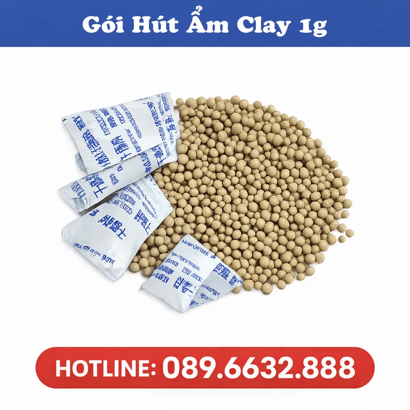 Sản phẩm goi hut am Clay 1g — Công Ty CP Bao Bì Tân á — MST 0109872263