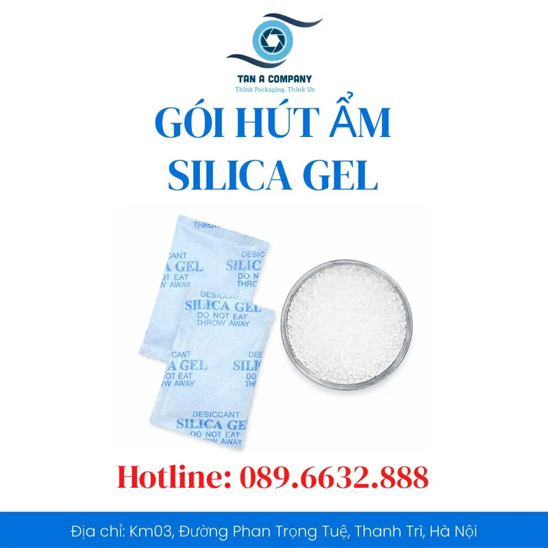 Sản phẩm goi hut am silica gel — Công Ty CP Bao Bì Tân á — MST 0109872263