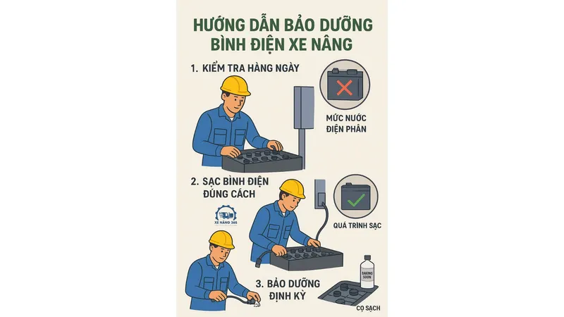 Sản phẩm cach bao duong binh dien xe nang — Công Ty TNHH Thiết Bị Công Nghiệp 365 Việt Nam — MST 0109924560