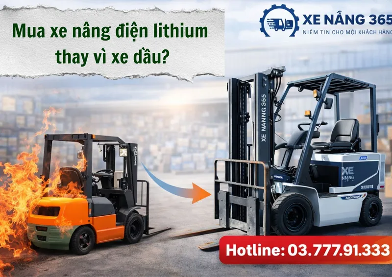 Sản phẩm Mua xe nang dien lithium thay vi xe dau — Công Ty TNHH Thiết Bị Công Nghiệp 365 Việt Nam — MST 0109924560