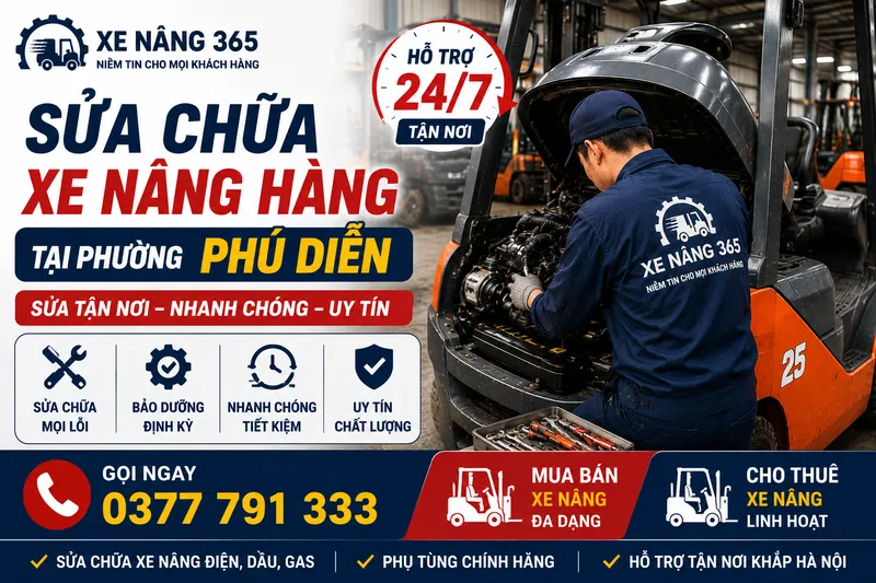 Sản phẩm sua chua xe nang hang tai phuong Phu Dien — Công Ty TNHH Thiết Bị Công Nghiệp 365 Việt Nam — MST 0109924560