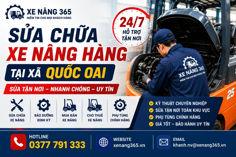 Sản phẩm sua chua xe nang hang tai xa Quoc Oai — Công Ty TNHH Thiết Bị Công Nghiệp 365 Việt Nam — MST 0109924560