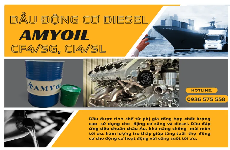 Sản phẩm dầu động cơ — Công Ty TNHH Xuất Nhập Khẩu á Mỹ — MST 0109957929