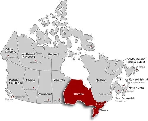 Sản phẩm Map_Ontario_Canada — Công Ty Cổ Phần Bigsun Invest — MST 0110039560