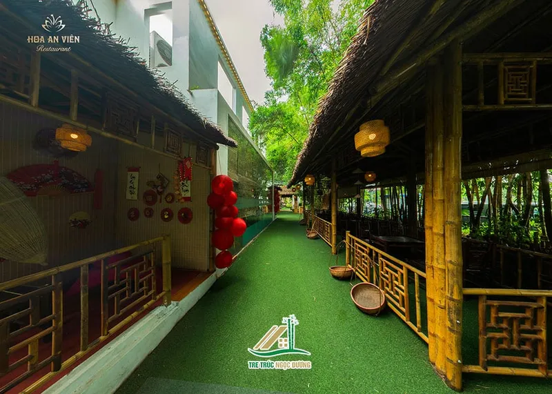 Sản phẩm Kien truc tre dep tai nha hang Hoa An Vien — Công Ty TNHH Kiến Trúc Xây Dựng Và Nội Thất Ngọc Dương — MST 0110059870