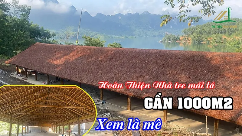 Sản phẩm Hoan thien ngoi nha tre mai la khong lo gan 1000m2 nam giua ho Hoa Binh Tuyet Dep — Công Ty TNHH Kiến Trúc Xây Dựng Và Nội Thất Ngọc Dương — MST 0110059870