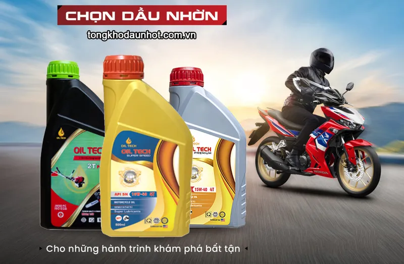 Sản phẩm dau nhot xe may oiltech — Dầu Nhớt Oil Tech - Công Ty TNHH Kỹ Thuật Viettech — MST 0110060467