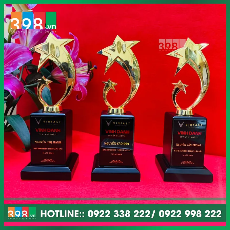 Sản phẩm Cúp Vinh Danh — Công Ty TNHH Quảng Cáo & Nội Thất 398 — MST 0110093857