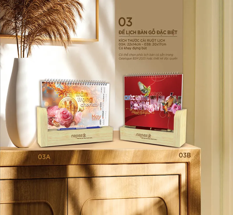 Sản phẩm in lich de ban 1 — Công Ty Cổ Phần Thiết Kế In HD — MST 0110148873