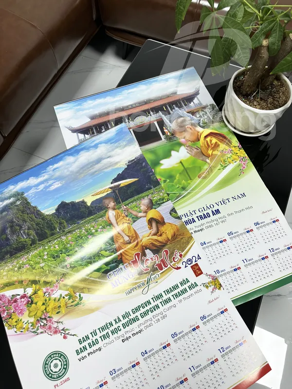 Sản phẩm in lich nep thiec 1 — Công Ty Cổ Phần Thiết Kế In HD — MST 0110148873