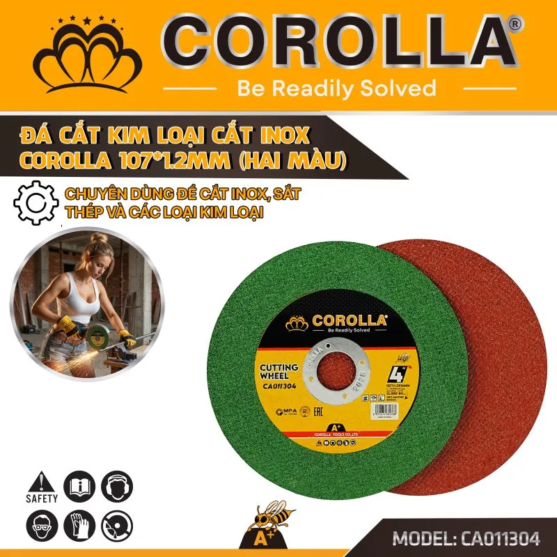 Sản phẩm CA011304 DA CAT KIM LOAI CAT INOX COROLLA 1071.2MM HAI MAU 1 800x800 — Đá Mài Đá Cắt DuyLinhTools - Công Ty CP Xuất Nhập Khẩu Và Thương Mại DLT — MST 0110243735