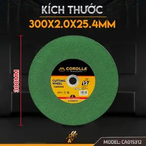 Sản phẩm CA015312 DA CAT KIM LOAI COROLLA 300MM 3 300x300 — Đá Mài Đá Cắt DuyLinhTools - Công Ty CP Xuất Nhập Khẩu Và Thương Mại DLT — MST 0110243735