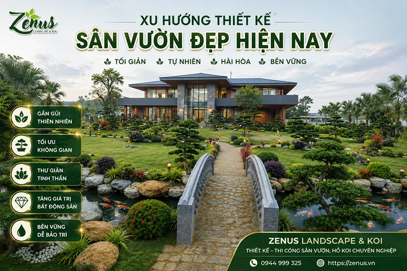 Sản phẩm xu huong san vuon — Công Ty Cổ Phần Kiến Trúc Xanh Zenus — MST 0110256501