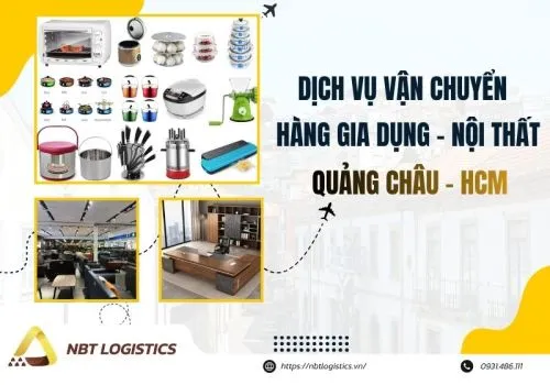 Sản phẩm dich vu van chuyen do gia dung noi that tu quang chau ve tp ho chi minh — Công Ty TNHH Xúc Tiến Thương Mại NBT HOLDING — MST 0110280896