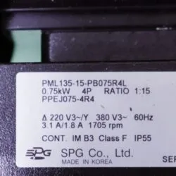 Sản phẩm Motor PML135 15 PB075R4L spg 250x250 — Công Ty TNHH Dream Fa Vina — MST 0110445160