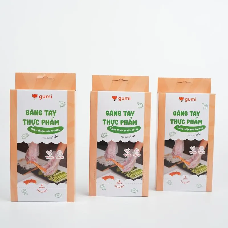Sản phẩm gang tay thuc pham gumi 1 — Công Ty Cổ Phần Sản Xuất Và Phân Phối Gumi — MST 0110529727